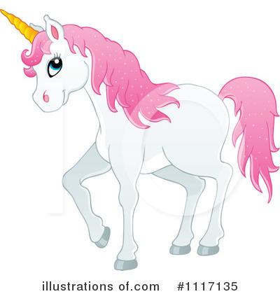 Royalty-Free (RF) Unicorn Clipart Illustration by visekart - Stock Sample #1117135