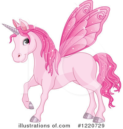 Royalty-Free (RF) Unicorn Clipart Illustration by Pushkin - Stock Sample #1220729