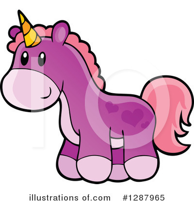 Royalty-Free (RF) Unicorn Clipart Illustration by visekart - Stock Sample #1287965