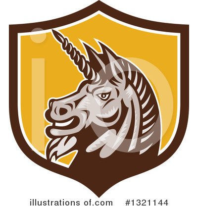 Royalty-Free (RF) Unicorn Clipart Illustration by patrimonio - Stock Sample #1321144