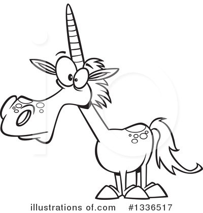 Royalty-Free (RF) Unicorn Clipart Illustration by toonaday - Stock Sample #1336517
