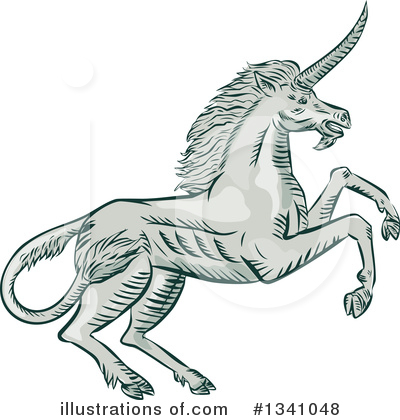 Royalty-Free (RF) Unicorn Clipart Illustration by patrimonio - Stock Sample #1341048