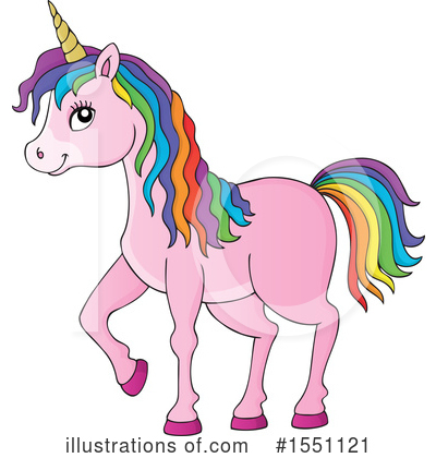 Royalty-Free (RF) Unicorn Clipart Illustration by visekart - Stock Sample #1551121