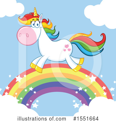 Royalty-Free (RF) Unicorn Clipart Illustration by Hit Toon - Stock Sample #1551664