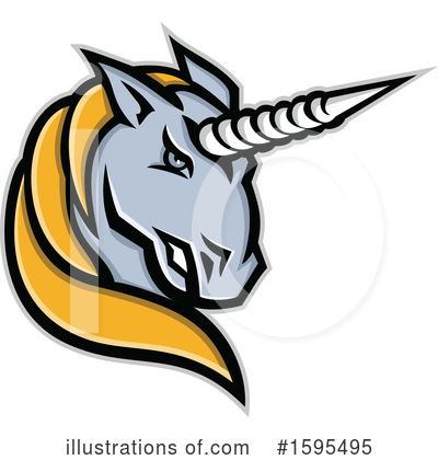 Royalty-Free (RF) Unicorn Clipart Illustration by patrimonio - Stock Sample #1595495