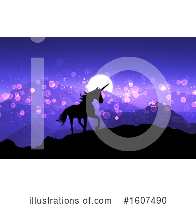 Royalty-Free (RF) Unicorn Clipart Illustration by KJ Pargeter - Stock Sample #1607490