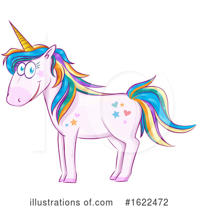 Royalty-Free (RF) Unicorn Clipart Illustration by Domenico Condello - Stock Sample #1622472