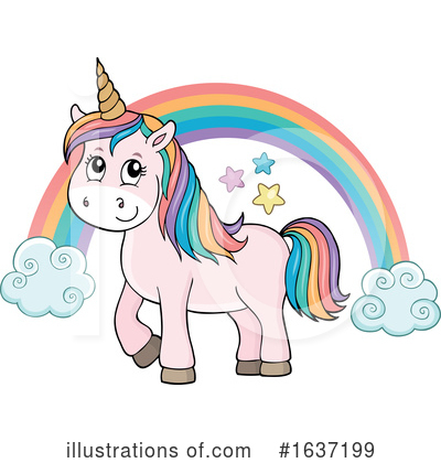 Royalty-Free (RF) Unicorn Clipart Illustration by visekart - Stock Sample #1637199
