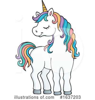 Royalty-Free (RF) Unicorn Clipart Illustration by visekart - Stock Sample #1637203