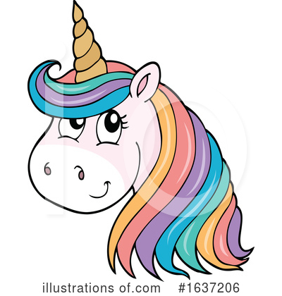 Royalty-Free (RF) Unicorn Clipart Illustration by visekart - Stock Sample #1637206