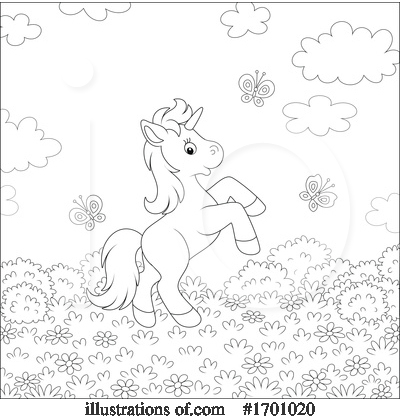 Royalty-Free (RF) Unicorn Clipart Illustration by Alex Bannykh - Stock Sample #1701020