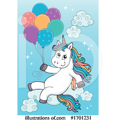 Royalty-Free (RF) Unicorn Clipart Illustration by visekart - Stock Sample #1701231