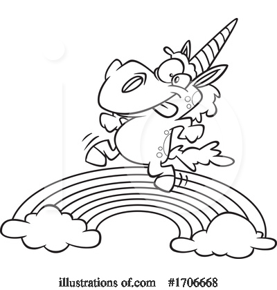Royalty-Free (RF) Unicorn Clipart Illustration by toonaday - Stock Sample #1706668