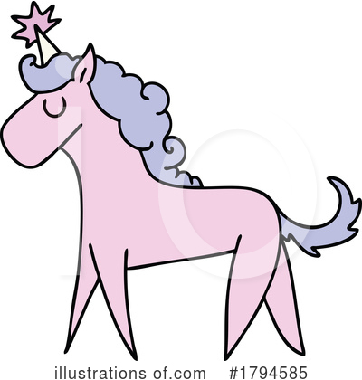 Royalty-Free (RF) Unicorn Clipart Illustration by lineartestpilot - Stock Sample #1794585