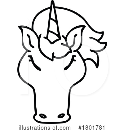 Royalty-Free (RF) Unicorn Clipart Illustration by lineartestpilot - Stock Sample #1801781
