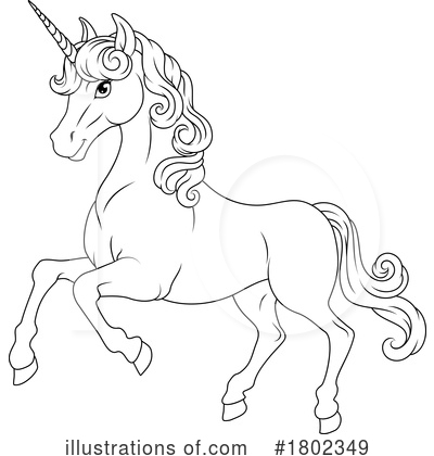 Royalty-Free (RF) Unicorn Clipart Illustration by AtStockIllustration - Stock Sample #1802349