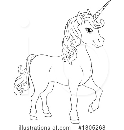 Royalty-Free (RF) Unicorn Clipart Illustration by AtStockIllustration - Stock Sample #1805268