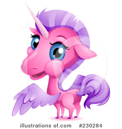 Royalty-Free (RF) Unicorn Clipart Illustration by BNP Design Studio - Stock Sample #230284