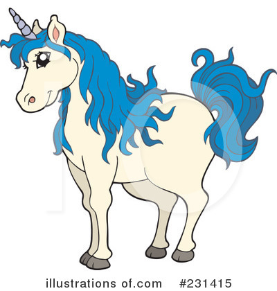 Royalty-Free (RF) Unicorn Clipart Illustration by visekart - Stock Sample #231415