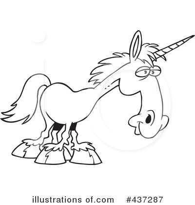 Royalty-Free (RF) Unicorn Clipart Illustration by toonaday - Stock Sample #437287