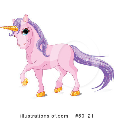 Royalty-Free (RF) Unicorn Clipart Illustration by Pushkin - Stock Sample #50121