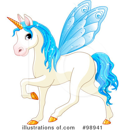 Royalty-Free (RF) Unicorn Clipart Illustration by Pushkin - Stock Sample #98941