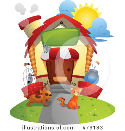 Royalty-Free (RF) Unique House Clipart Illustration by BNP Design Studio - Stock Sample #76183