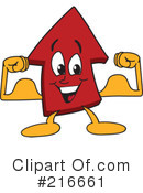 Up Arrow Mascot Clipart #216661 by Mascot Junction