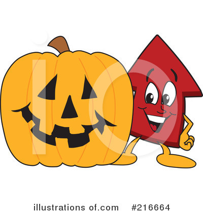 Royalty-Free (RF) Up Arrow Mascot Clipart Illustration by Mascot Junction - Stock Sample #216664