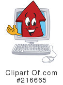 Up Arrow Mascot Clipart #216665 by Mascot Junction