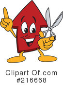 Up Arrow Mascot Clipart #216668 by Mascot Junction