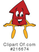 Up Arrow Mascot Clipart #216674 by Mascot Junction