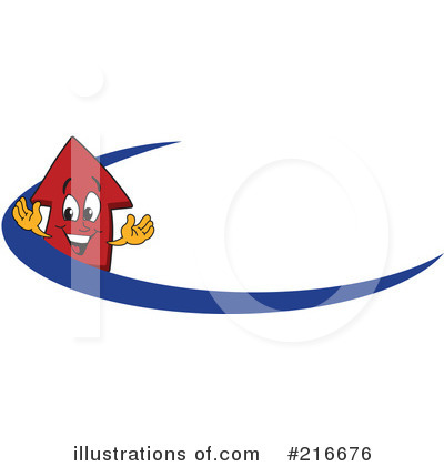 Up Arrow Mascot Clipart #216676 by Toons4Biz
