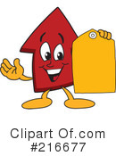 Up Arrow Mascot Clipart #216677 by Mascot Junction