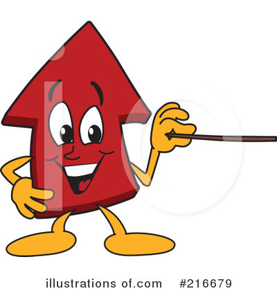 Up Arrow Mascot Clipart #216679 by Toons4Biz