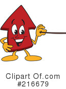 Up Arrow Mascot Clipart #216679 by Mascot Junction