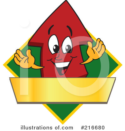 Up Arrow Mascot Clipart #216680 by Toons4Biz
