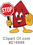 Up Arrow Mascot Clipart #216688 by Mascot Junction