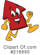 Up Arrow Mascot Clipart #216690 by Mascot Junction