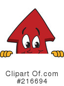 Up Arrow Mascot Clipart #216694 by Mascot Junction