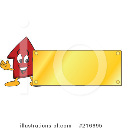 Up Arrow Mascot Clipart #216695 by Toons4Biz
