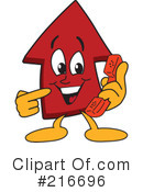 Up Arrow Mascot Clipart #216696 by Mascot Junction