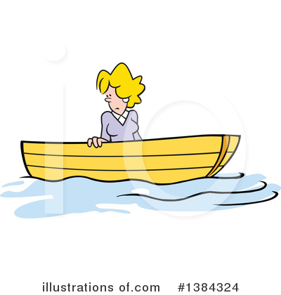 Royalty-Free (RF) Up The Creek Without A Paddle Clipart Illustration by Johnny Sajem - Stock Sample #1384324