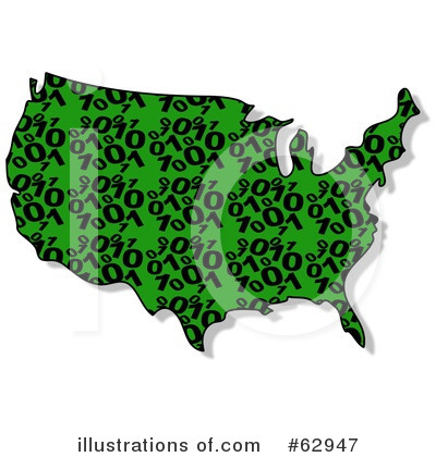 Royalty-Free (RF) Usa Map Clipart Illustration by djart - Stock Sample #62947