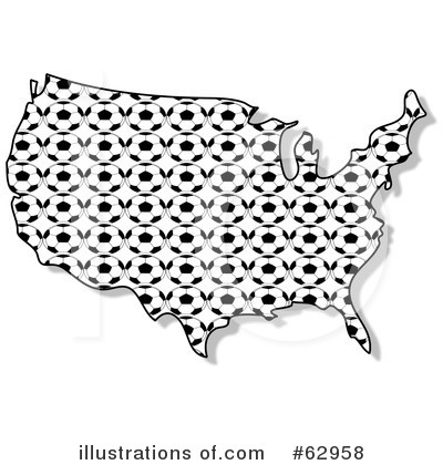 Royalty-Free (RF) Usa Map Clipart Illustration by djart - Stock Sample #62958