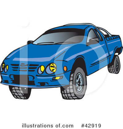 Royalty-Free (RF) Ute Clipart Illustration by Dennis Holmes Designs - Stock Sample #42919