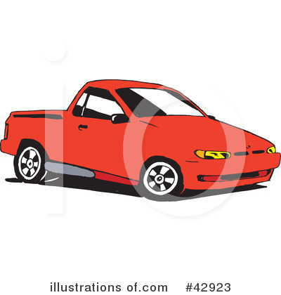 Royalty-Free (RF) Ute Clipart Illustration by Dennis Holmes Designs - Stock Sample #42923