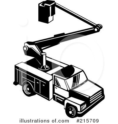 Royalty-Free (RF) Utility Truck Clipart Illustration by patrimonio - Stock Sample #215709
