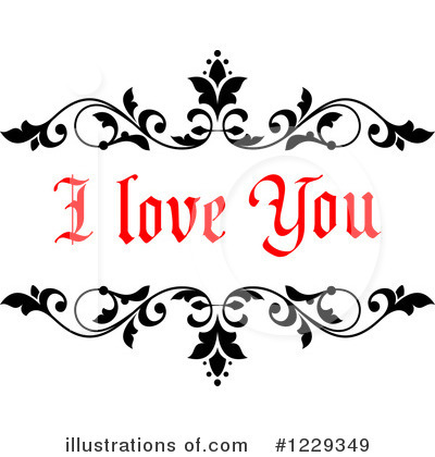 I Love You Clipart #1229349 by Vector Tradition SM
