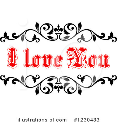 I Love You Clipart #1230433 by Vector Tradition SM